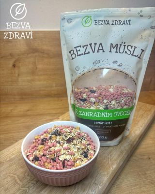 Sypané müsli se ZAHRADNÍM OVOCEM🍓🍎 👉 Směs instantních ovesných vloček a rýžových křupinek s jahodovou příchutí 👉 se...